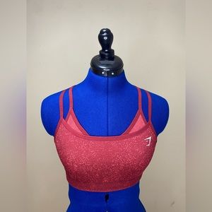 NWOT Gymshark Adapt Fleck Seamless Sports Bra - mineral burgundy - S